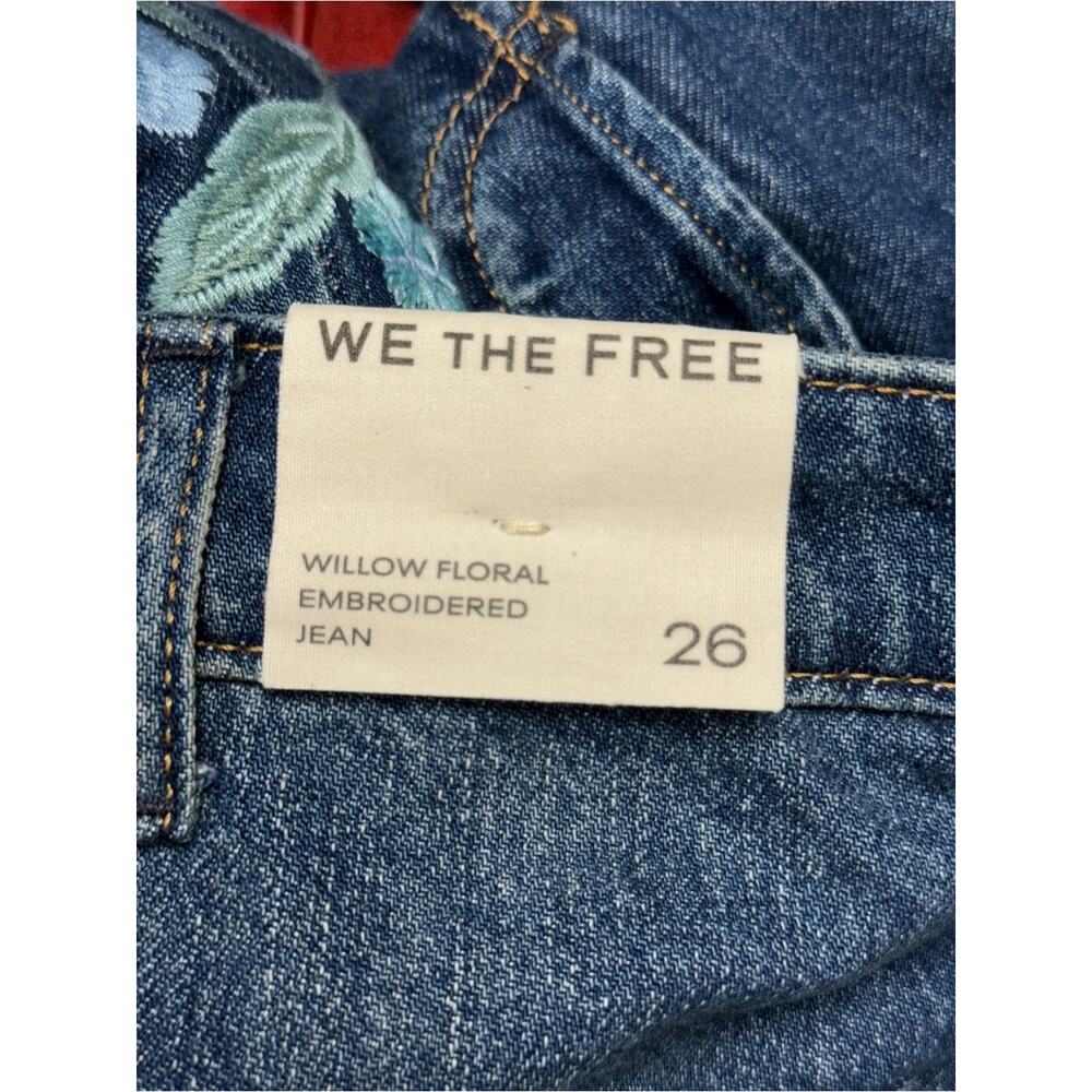 We The Free Willow Floral Embroidered Jeans Blue - Picture 5 of 7